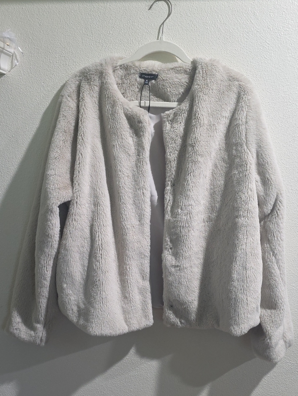 Studio Y Faux Fur Snap Close Jacket